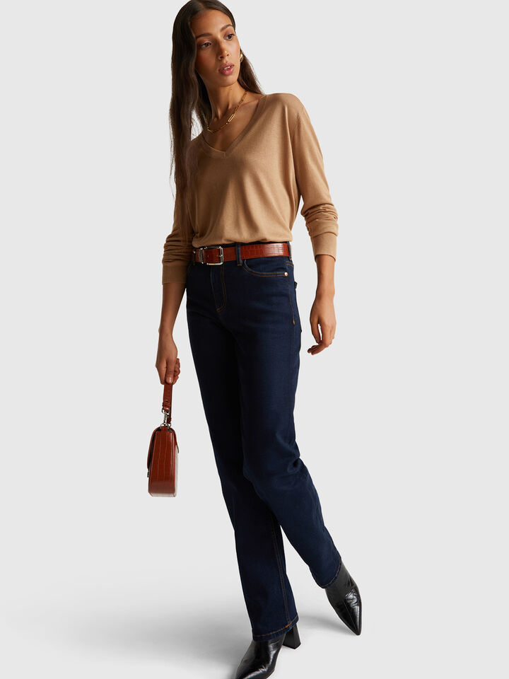 V NECK SWEATER L/S Women image number 3